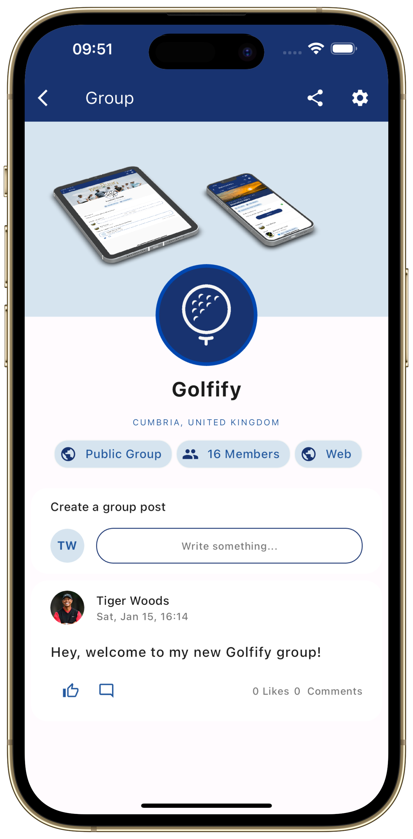Slide depicting - Organise Your Players Using Golfify Groups